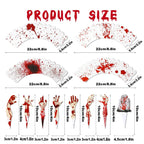 48Pcs Halloween Cupcake Toppers Wrappers Rip Kit Bloody Zombie Hand Cupcake Pick Decorations For Halloween Horror Movie Bloody Theme Birthday Party Cake Decorations Supplies