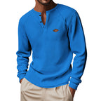 Waffle Buckle Quick-drying Raglan Henry Long Sleeve