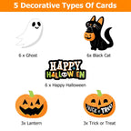 Set Of 25Pcs Halloween Party Striped Decorative Straws Disposable Drinking Straws Paper Straw Decor Happy Halloween Ghost Lantern Black Cat Halloween Party Supplies