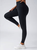 2 Pack High Waist Yoga Pants With Pockets, Tummy Control Workout Running Yoga Leggings For Women