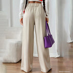 Women's Wide Leg Pants High Waist Business Casual Trousers Pant With Pockets
