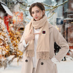 1Pc Electric Heated Winter Scarf USB Heating Neck Wrap Unisex Heated Neck Shawl Soft Warm Scarves 3 Heating Modes For Outdoor Cycling Skiing Skating