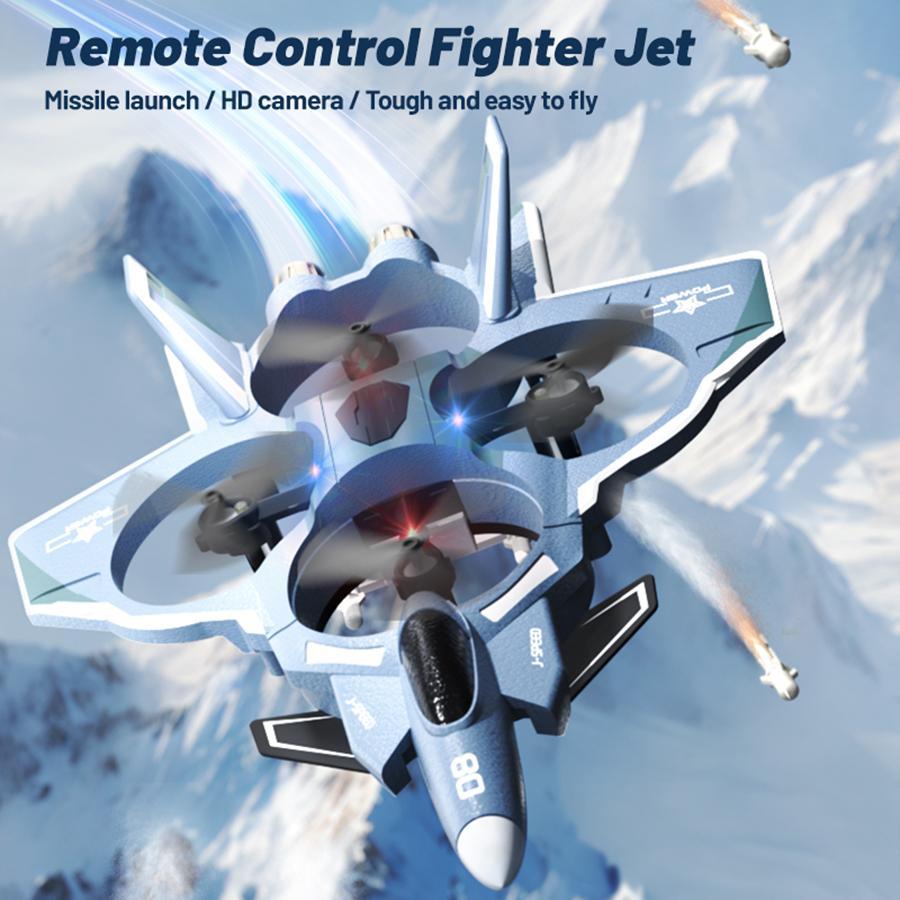 2.4G Simulated White Remote Control Fighter Model Quadcopter Toy