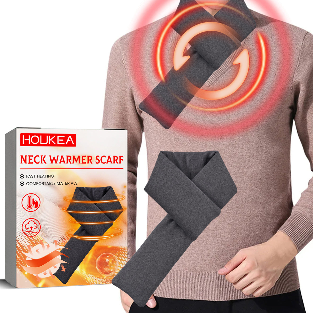 Heating Scarf Winter Neck Protection Hot Compress Neck Cover Cold And Frost Protection Warm Heating Scarf To Warm The Baby