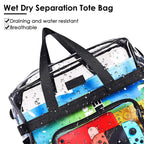 1Pc Clear Crossbody Bag Stadium Approved Clear Transparent Shoulder Bag See Through Zip Pouch Tote Bag Handbag With 11LBS Load