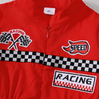 Toddler Girls Boys Racing Driver Jumpsuit, Racer Outfit, Halloween Christmas Carnival Party Race Car Driver Clothing Set