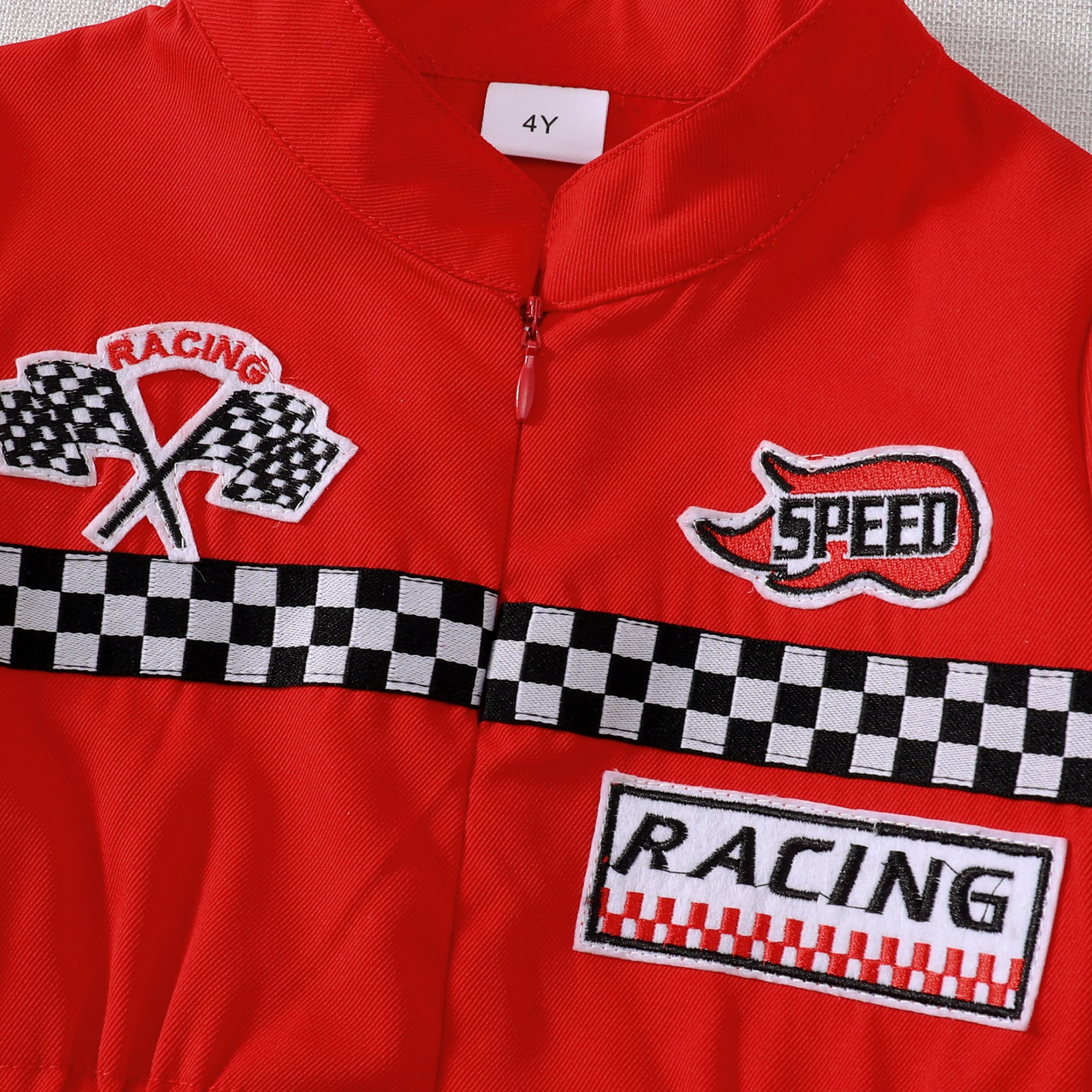Toddler Girls Boys Racing Driver Jumpsuit, Racer Outfit, Halloween Christmas Carnival Party Race Car Driver Clothing Set