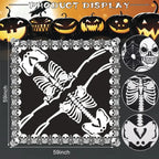 Halloween Skeleton Poncho Skull Bones Lace Skeleton Cape Shawl Halloween Costume Day Of The Dead Poncho For Halloween Horror Theme Trick Or Treat Birthday Party