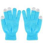 3 Color Options -- 1 Pair Unisex Winter Knit Gloves Touchscreen Outdoor Windproof Cycling Skiing Warm Gloves