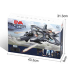 2.4G Simulated White Remote Control Fighter Model Quadcopter Toy
