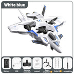 2.4G Simulated White Remote Control Fighter Model Quadcopter Toy