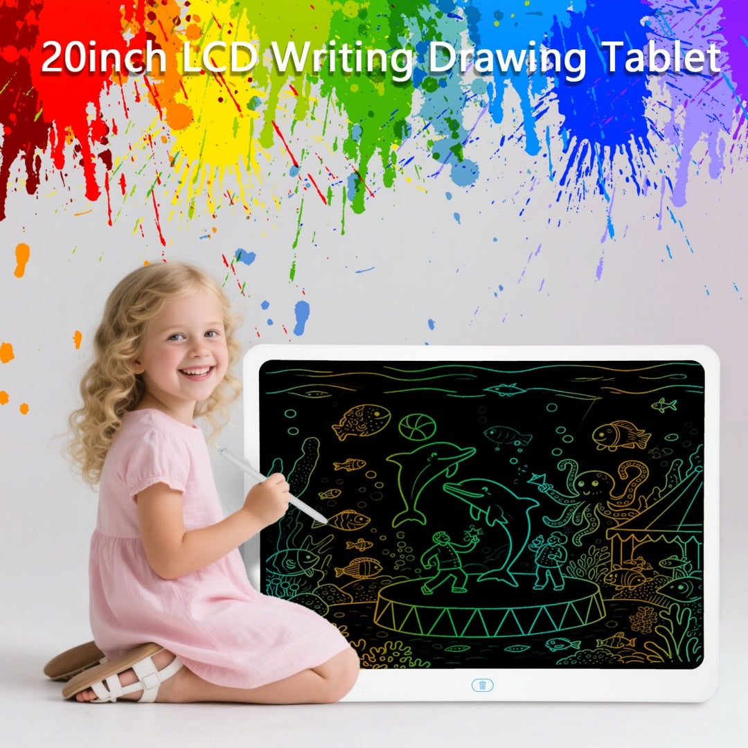 LCD Writing Tablet, Valentines Day Gifts For Kids,20 Inch Colorful Toddler Doodle Board Drawing Tablet, Erasable Reusable Electronic Drawing Pads, Educational And Learning Toys For Kids